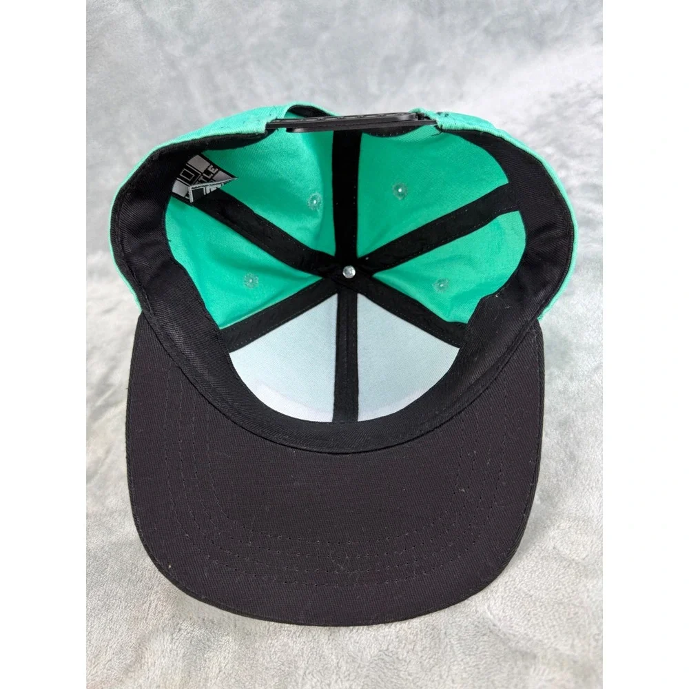 OG Hustle Snapback Hat Youth OSFM Teal Black Excellent Savage Embroidered Cap